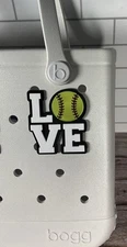 Bogg Bag Accessories - Laser Cut Softball Bogg Bagg Bit Acrylic Bogg Bag Charm