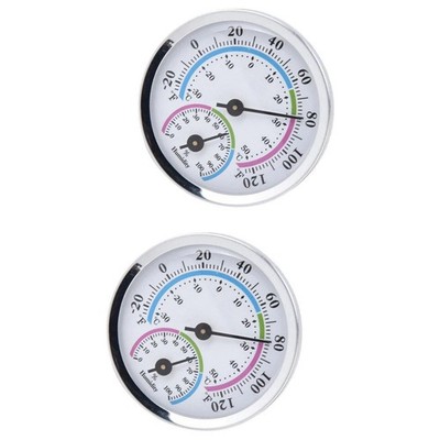 Dual Purpose Thermometer Hygrometer 2 Pack Indoor Room Humidity Meter Gauge