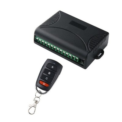 Light Controller Transmitter+Receiver 4 Channel Remote Control Relay Switch