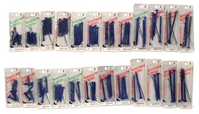 Homeowner's Lifetime Concrete Screw Medley - 104 Screws - mjdtoolparts
