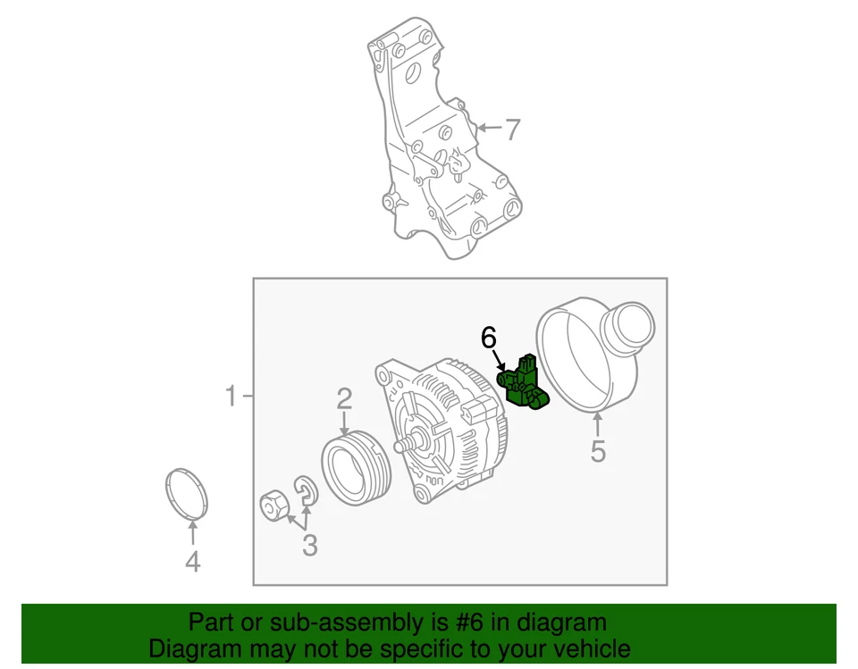 Genuine Audi Voltage Regulator 06B-903-803-B - Image 2 of 3