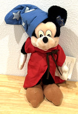 New Vintage 1990 Applause Disney Sorcerer Mickey Mouse Fantasia 12" Plush READ