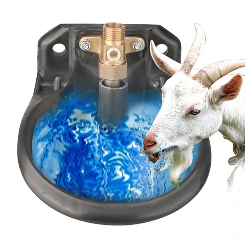 Goat Waterer, Sheep Water Bowls Livestock Water Bowl with Copper Valve, Autom...