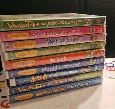 Veggie Tales DVD Lot Jonah Noahs Robin Beauty Beet Sweetpea Ha's Triple Dance 
