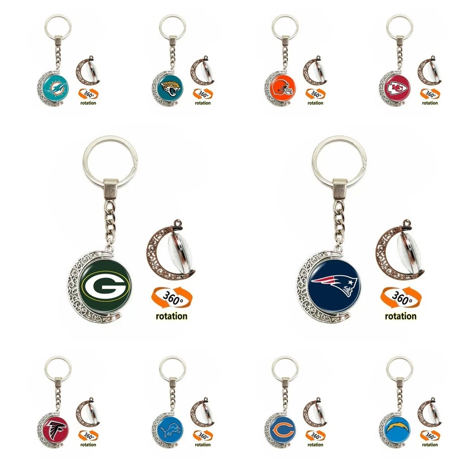 NFL Football Keychain Metal Key Ring NEW ! - Image 2 of 3