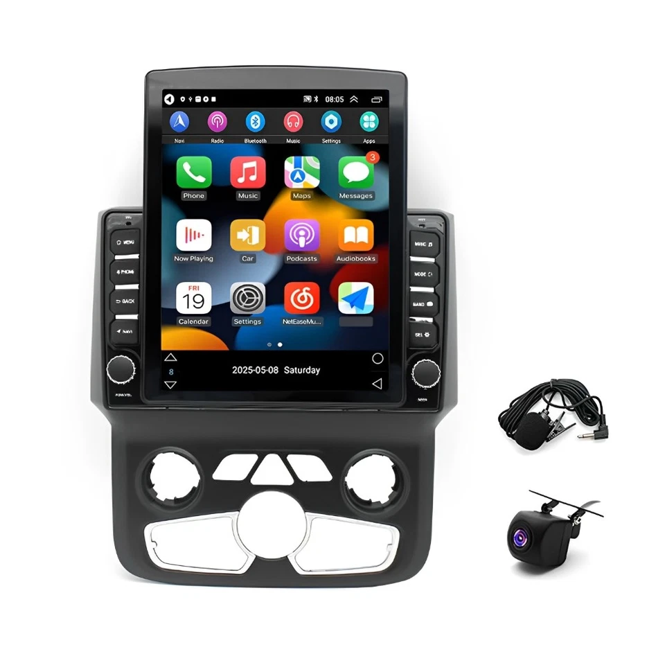 Car Stereo Radio FM 32GB For Dodge RAM 1500 2500 3500 4500 5500 2013-18 AUTO AC - Imagem 4 de 4