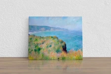 Claude Monet "Cliff near Pourville" Canvas Print Wall Art Home Decor
