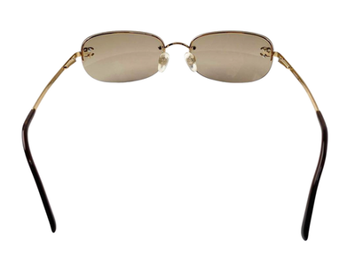 CHANEL Sunglasses Eyewear 4099 125/13 Coco Logo Brown w/Case Y2K