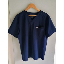 FIGS Catarina One-Pocket scrub top Navy blue large medical professional comfort