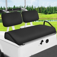 Golf Cart Seat Covers Set for Yamaha G22 G19 G16 G14 G11 G9 G8 G2, Club Black