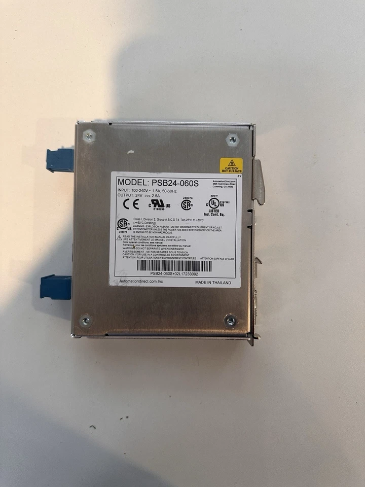 Fuente de alimentación Automation Direct Rhino PSB24-060S DC 60W 24VDC 2.5A 3JN Foto 2 de 4