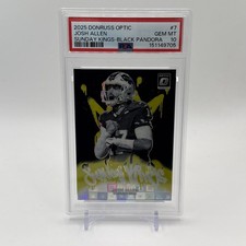 2025 Donruss Optic Josh Allen Sunday Kings Black Pandora /25 PSA 10