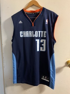 NBA Charlotte Bobcats Adidas 2012 2014 away blue jersey #13 Carroll Size S