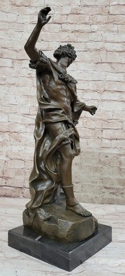 Hand Made Dancing  King Emperor Bronze Sculpture Hot Cast Home Large Decorative