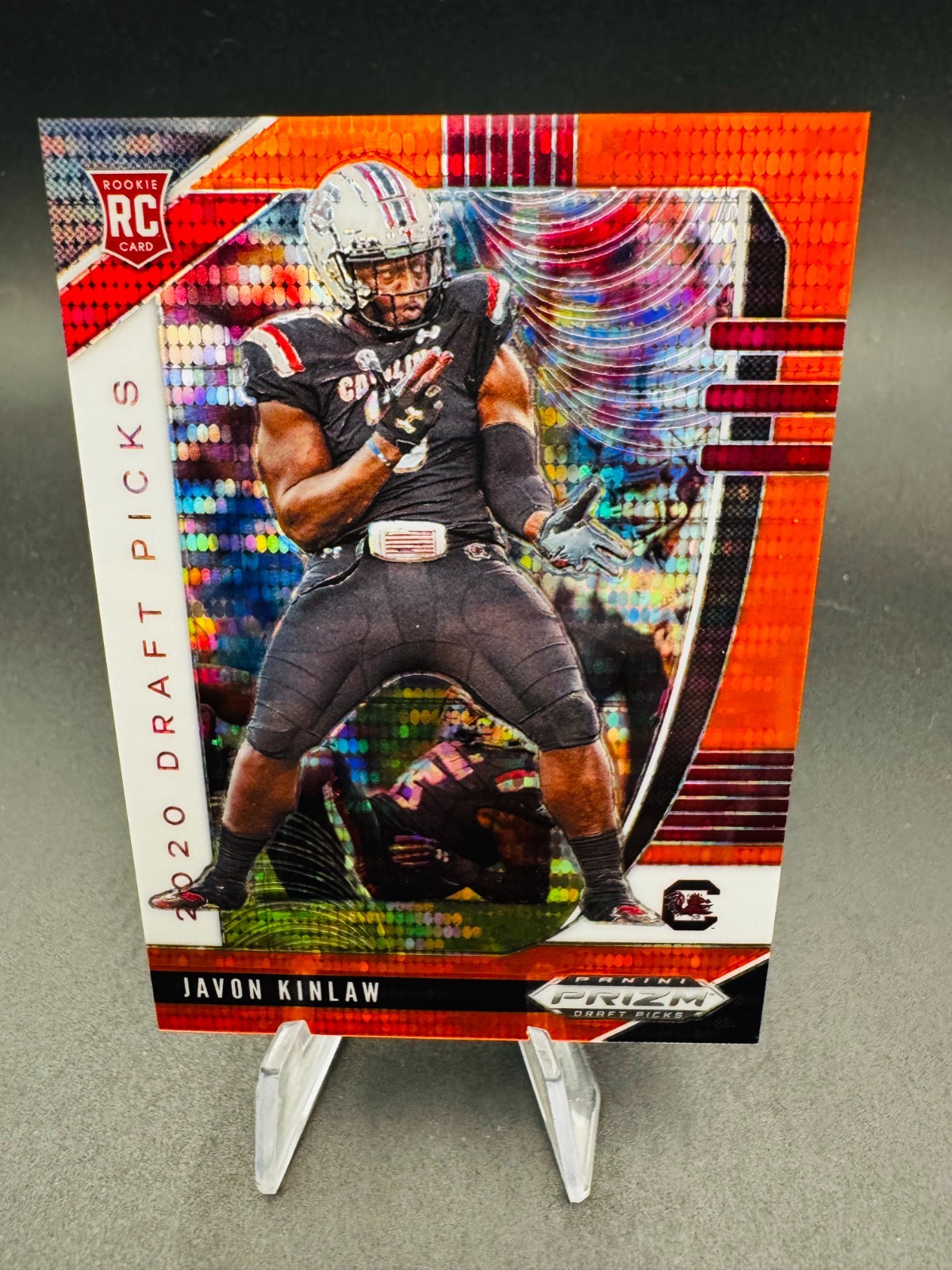 Javon Kinlaw Panini Prizm Draft Picks #161 Orange Pulsar