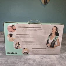 Nekteck Shiatsu Back Shoulder and Neck Massager with Heat Full Body Massag