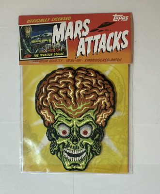 Mars Attacks Embroidered Patch Topps Retro-a-Go-Go! Official Licensed Iron-On