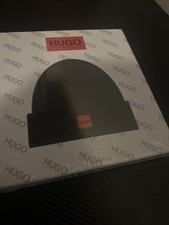 Mens Hugo Boss Black Beanie with Red Badge One Size Brand New with Tags