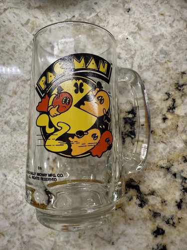 RARE VINTAGE 1982 BALLY MIDWAY XTRA LARGE PACMAN HEAVY MUG - 第 1/7 張圖片