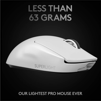 Logitech PRO X SUPERLIGHT Wireless Gaming Mouse - White for