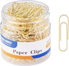 Gold Paper Clips, 300-Count, 1.1 Inch 28mm Small