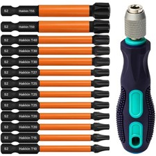 Torx Schraubendreher Bit Set 13 Teile – 75mm und phosphatgeschwärzte Außenfläche