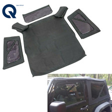 Black Soft Top w/ Tinted Rear Windows Replacement For 10-17 Jeep Wrangler 2Door
