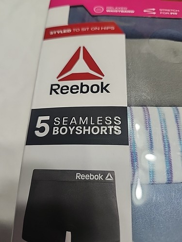 NIB Reebok Girls Seamless 5 Pairs Multi Color Boyshort Panties Size M (8-10) - Picture 4 of 7