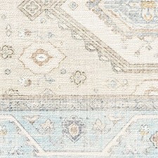 Ruggable 2.5'x7' Washable Bridgerton Crown Affair Opal Runner Rug Ivory/Blue