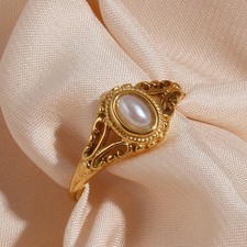 Modern Elegance Unique Shape Copper Ring Acce...