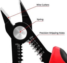Wire Cutters 6-Inch Flush Pliers with Supplementary Stripping, Cutting Pliers...