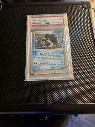 Lapras ex 99/109 Ruby and Sapphire Holo - PSA 8 - Beautiful Swirl Around Edge