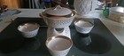 Vintage Mcm Atomic Hall Chafing Dish With 3 Bowls