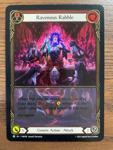 Ravenous Rabble - FAB190 - Rainbow Foil - NM -  Flesh and Blood: Promo Card - Picture 1 of 2