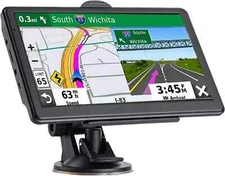 Car Truck GPS Navigation 7.2 Inch Touch Screen 2025 Updated Maps Voice Direction