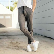 Mitchell Evan Gray White Stripe Steel Jogger Pants Size XL