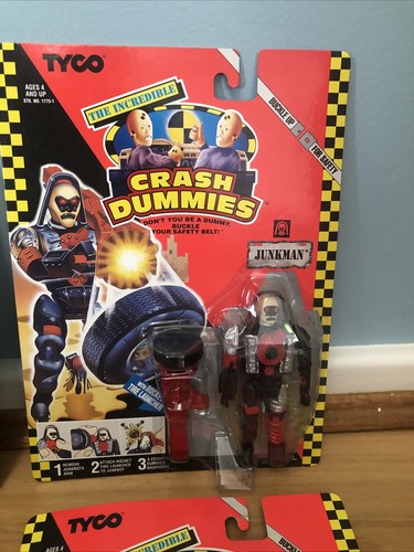 4 x RARE NEW The Incredible Crash Dummies 1992 Tyco Action Figures - Picture 3 of 6