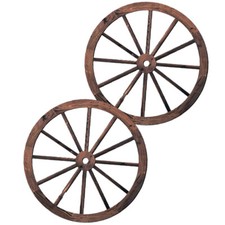 2pcs Wagon Wheel Decor Wooden Wagon Wheel Wall Decor Vintage Wagon Wheel