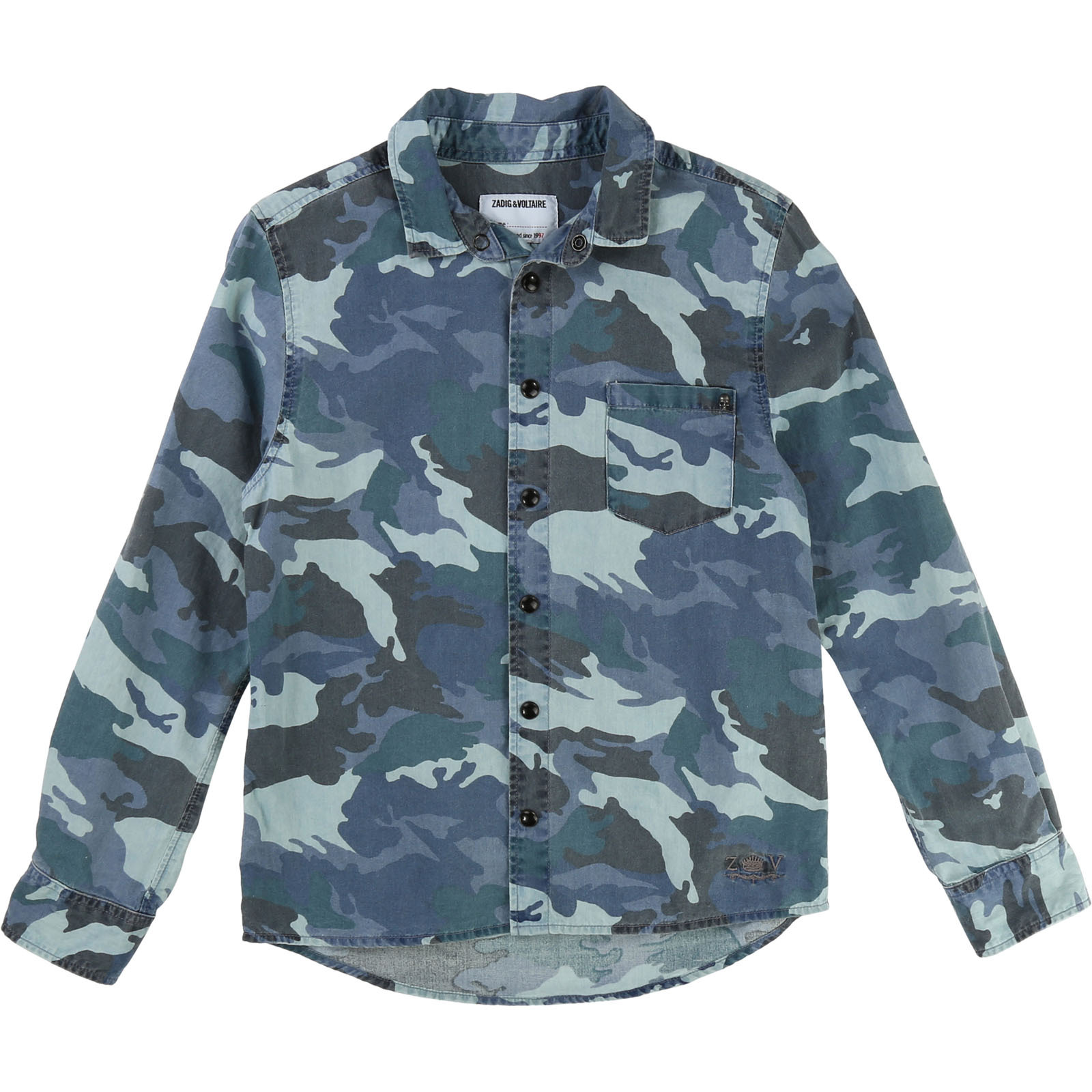 Камуфляж ZADIG & VOLTAIRE Hemd blau 128 134 140 146 152 158 164 170 176
