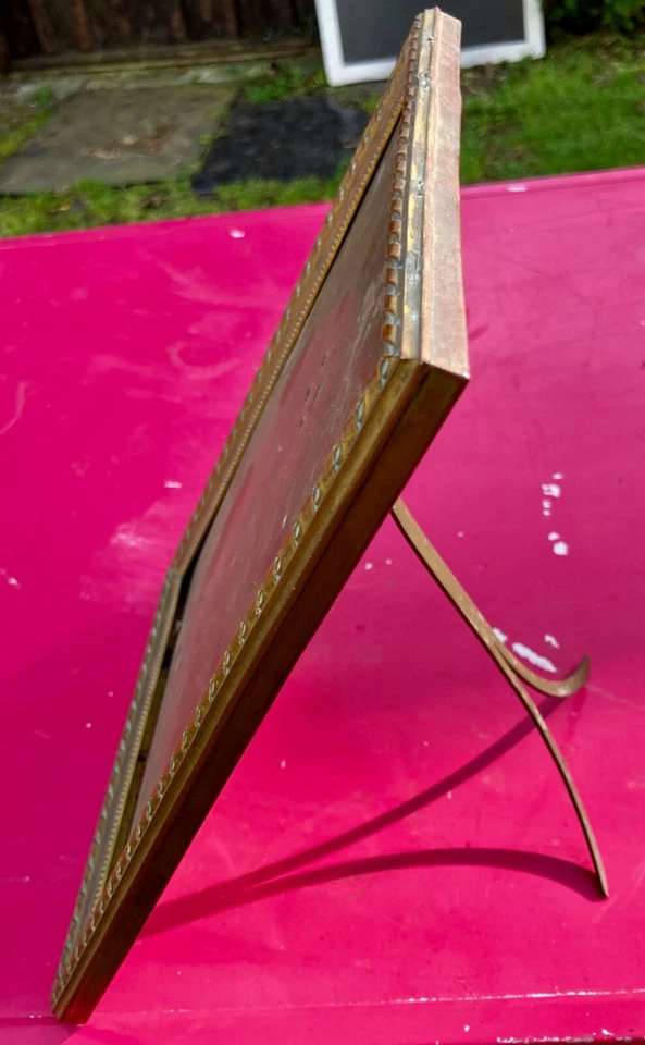 cadre porte photo ancien bronze ou laiton - napoléon III - N°13 - taille XXL - Photo 2/4