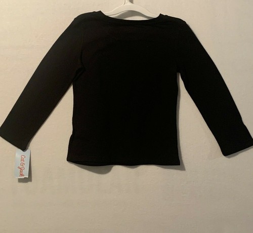 Girls Black Joy Love Peace Holiday Shirt Long Sleeve Christmas T-Shirt XS - Picture 2 of 2