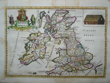Antique map of Roman Britain by Robert Morden 1720