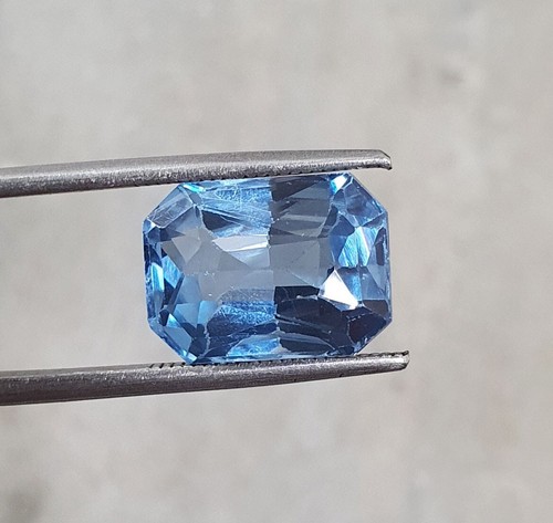 Gemme sciolte 8,05 ct impeccabili AAA blu Paraiba laboratorio tormalina coltivate taglio ottagono - Foto 4 di 8