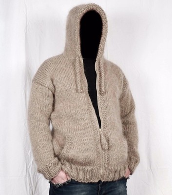 wool pullover hoodie men's