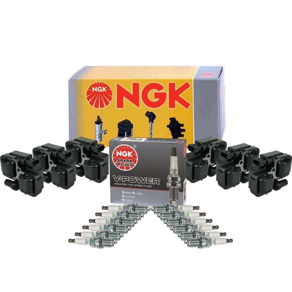 NGK 6 DIS Ignition Coils  12 V-Power Spark Plugs Kit For Mercedes W203 W163