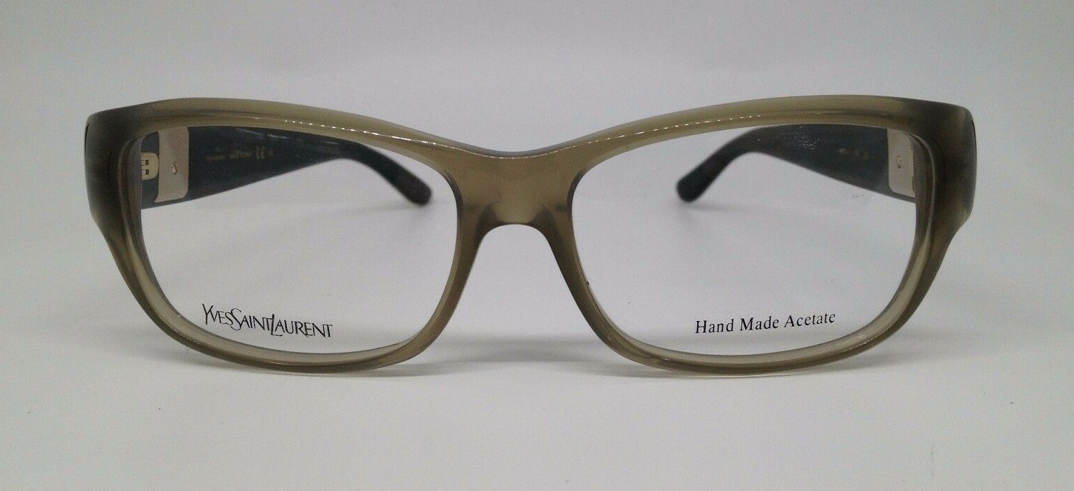 Пластиковая оправа для очков Yves Saint Laurent YSL 6383 Серая/оливковая SK8 54-15-140 RX