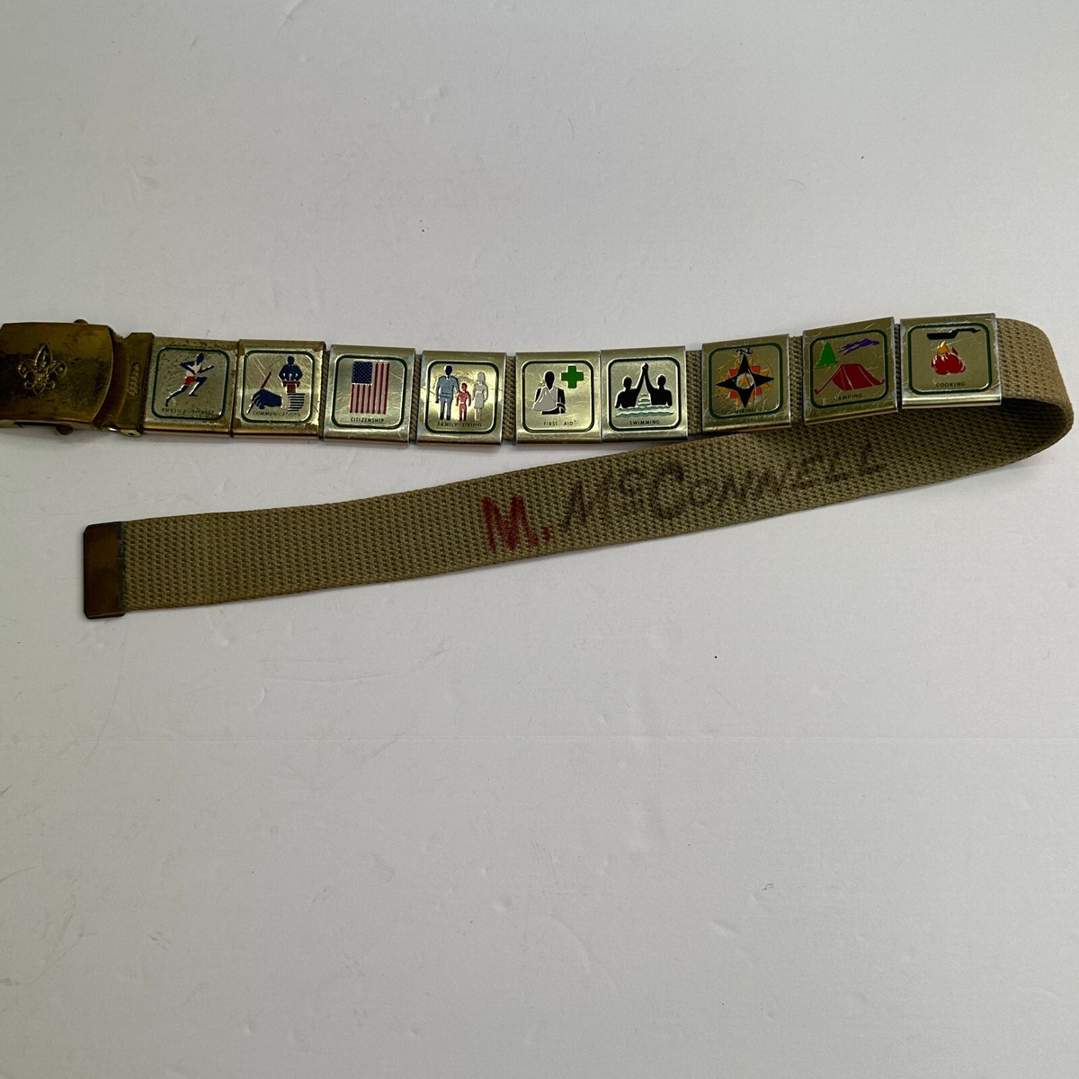 m&m's　　　　　　　　　　　　MHL WIDE SCOUTS BELT m&m's MHL WIDE SCOUTS BELT M. M Connell Solid Brass Boy