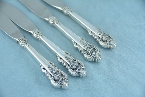 4 Wallace Grande Baroque Sterling 6-1/4" HH Modern Blade Butter Spreader No Mono - Bild 6 von 6