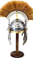 Medieval Roman Helmet Centurion Helmet With Natural Plume Crest Armor