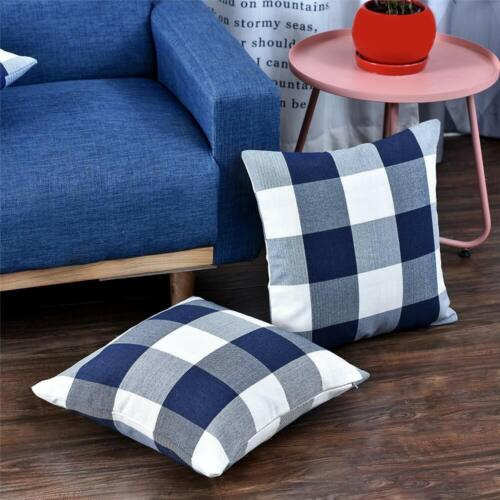 Buffalo Checkered Plaid Throw Pillow Cover 18" x 18", 2 Packs Black & White. - Picture 14 of 26